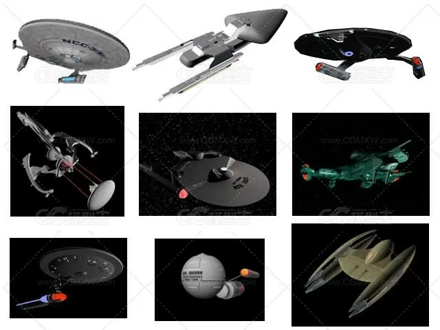 各种星际航空飞行器 3D模型-1