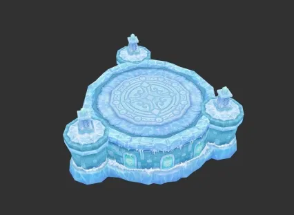 冰雪基台  3d模型