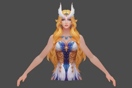 测试作品 美女 3D模型