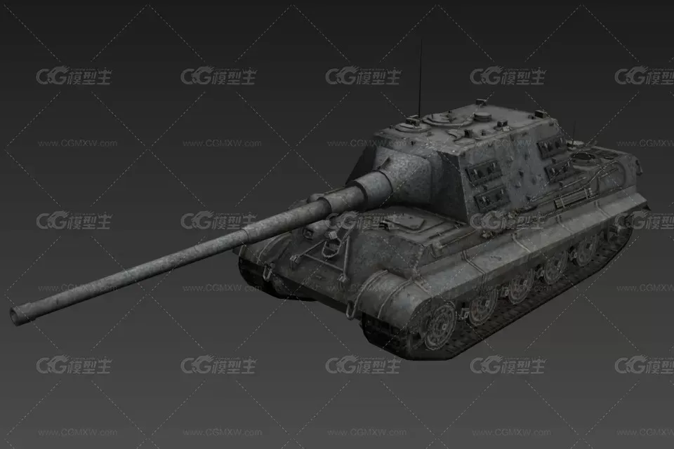 德国猎虎重型坦克歼击车 3D模型-1