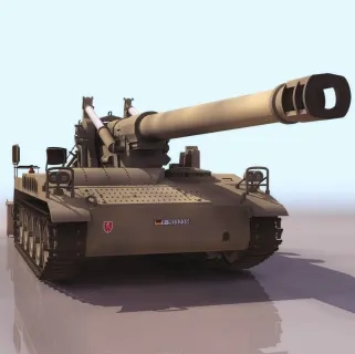 德国榴弹炮 3d模型