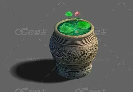 水缸 3D模型-1