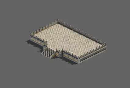 平台 3D模型