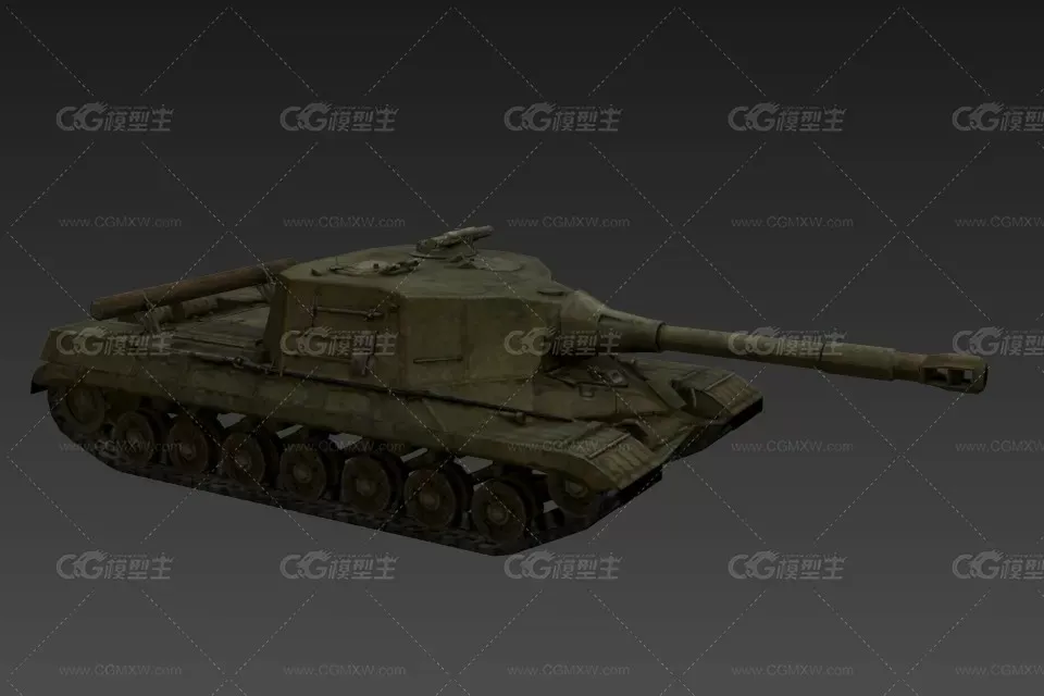 工程自行反坦克炮 3D模型-1