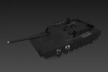 精钢坦克 3D模型