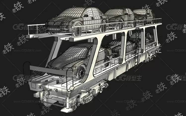 3dmax2011写实汽车运输 火车车厢-4