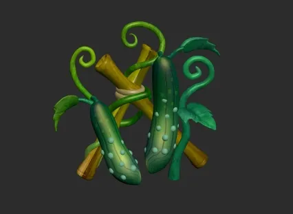 黄瓜  3d模型