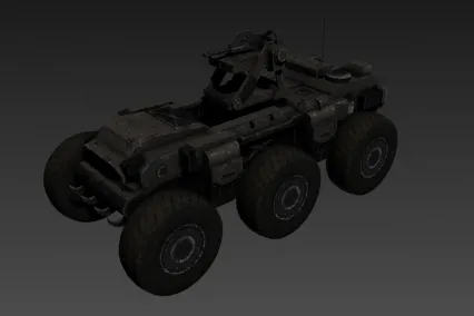 六轮装甲车 CG模型