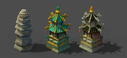 佛塔 建筑 3D模型