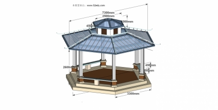 精美亭子SU模型设计