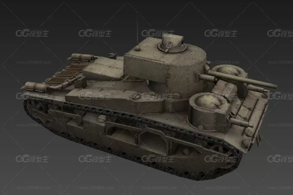 轻型坦克一零五 3D模型免费下载-1