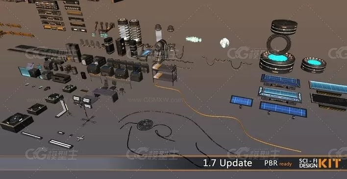 unity PBR 科幻3D场景设计模型-8