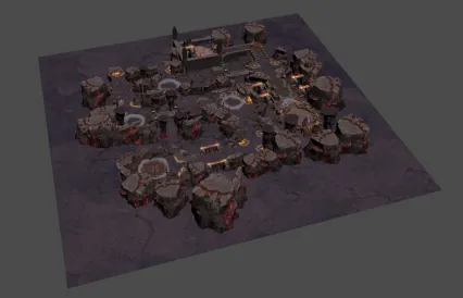 戈壁滩 场景 3D模型