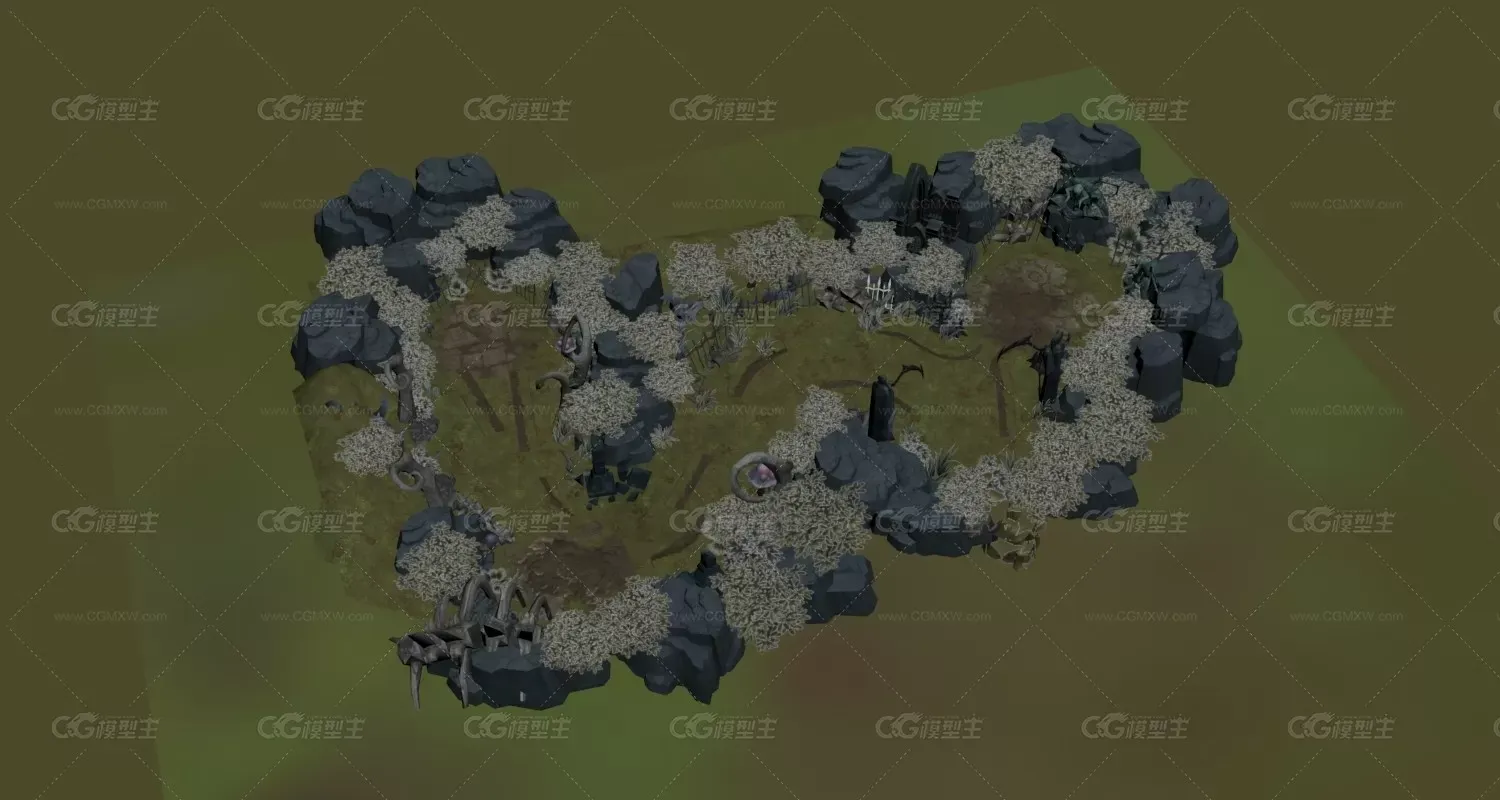 地形 场景 建筑 部件 3D模型-1