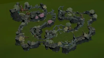地形 平地 山林 场景 3D模型