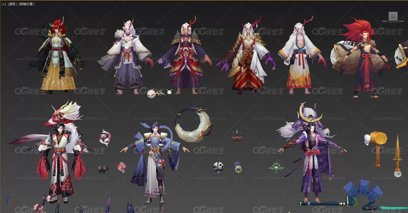 阴阳师全套角色3D模型集合-5
