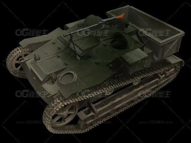 重型履带车 3d模型-1
