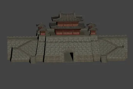 城池 建筑 城墙 3D模型