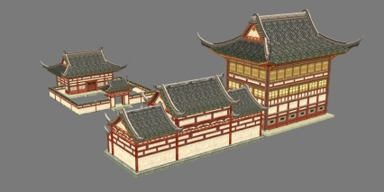 庭院 建筑 房屋 3D模型