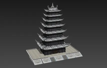 塔 3D模型