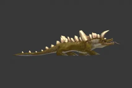 棕皮晶石鳄 3D模型