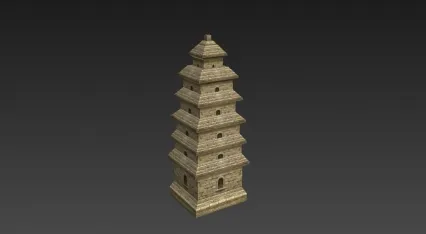 塔 3D模型