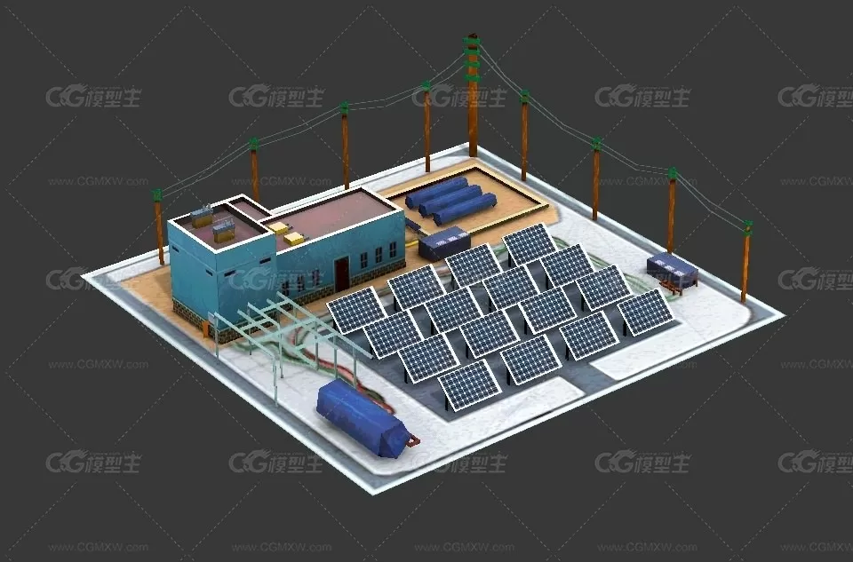 发电厂3D模型-1