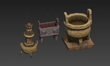 鼎 炉 3D模型
