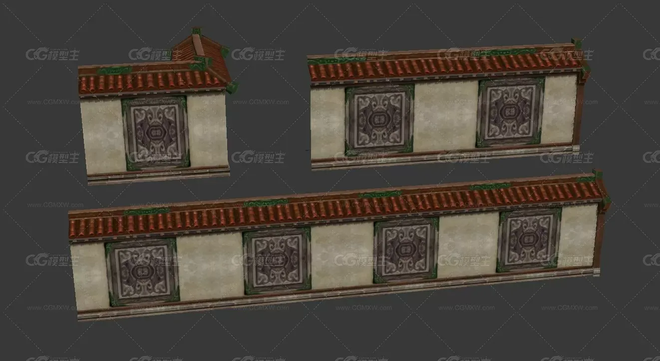 围墙 3D模型-1