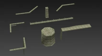 围墙 3D模型