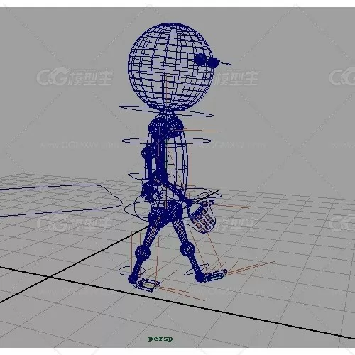 简单骨骼和绑定的卡通男孩 CG模型免费下载-1