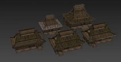 房屋 木屋 民居 3D模型