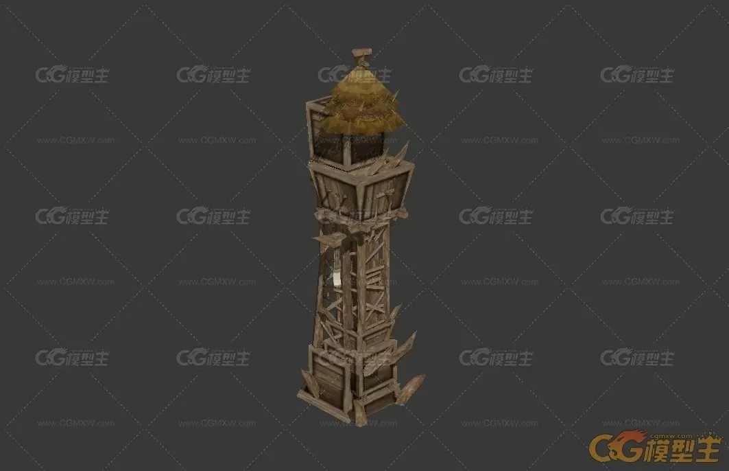 防御塔 3D模型-1
