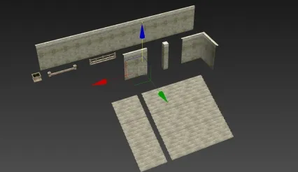 围栏 楼梯 3D模型
