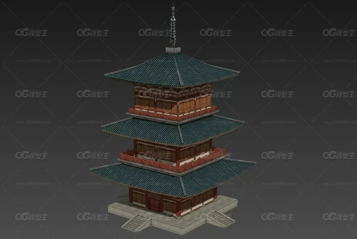 阁楼 建筑 3D模型-1