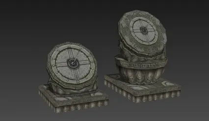 日冕 时间 钟 3D模型