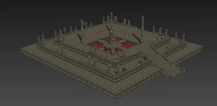祭坛 平台 建筑 3D模型