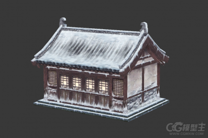 雪景建筑3D模型