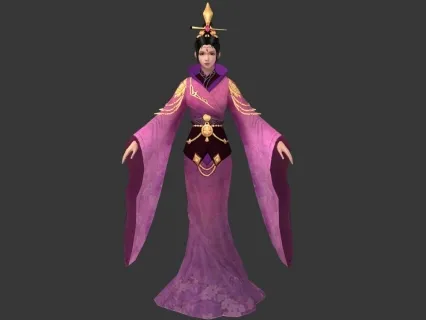 古代女人游戏角色模型