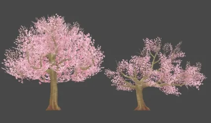 桃花 树 3D模型