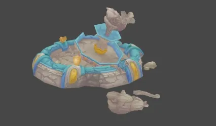 破旧 水池 3D模型