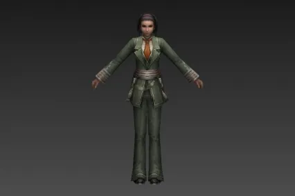 绿服红领女男爵
