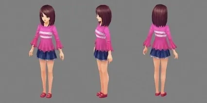 女孩一 3d模型