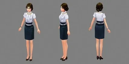女客户经理 CG模型免费下载