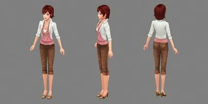女正装四 cg模型