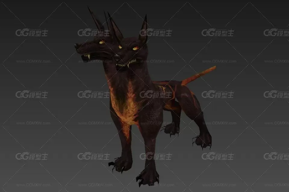 双头狗 3D模型-1