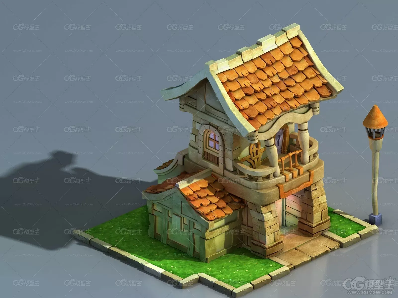 卡通小屋3D模型-1