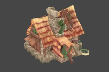 Q版民居 房屋 建筑 3D模型