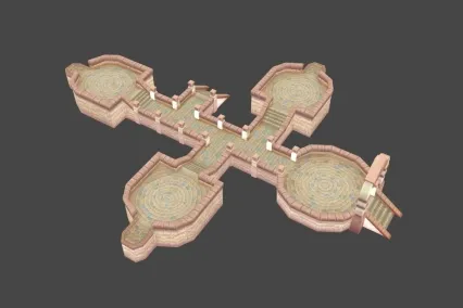Q版 街道 3D模型