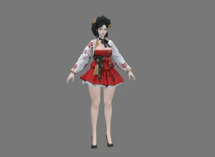 朝鲜美女  3d模型